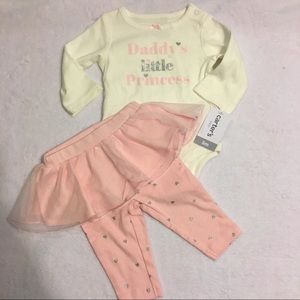 NWT daddy’s little princess Carter’s outfit